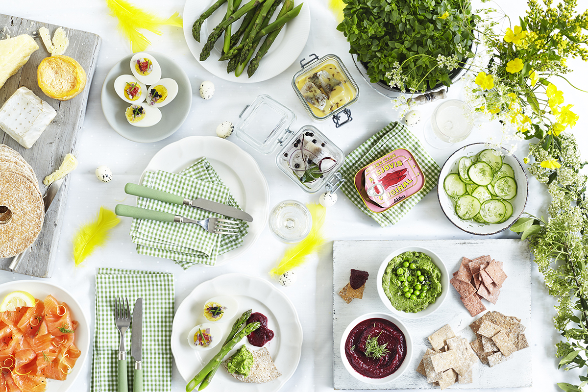 Swedish easter traditions spread of food