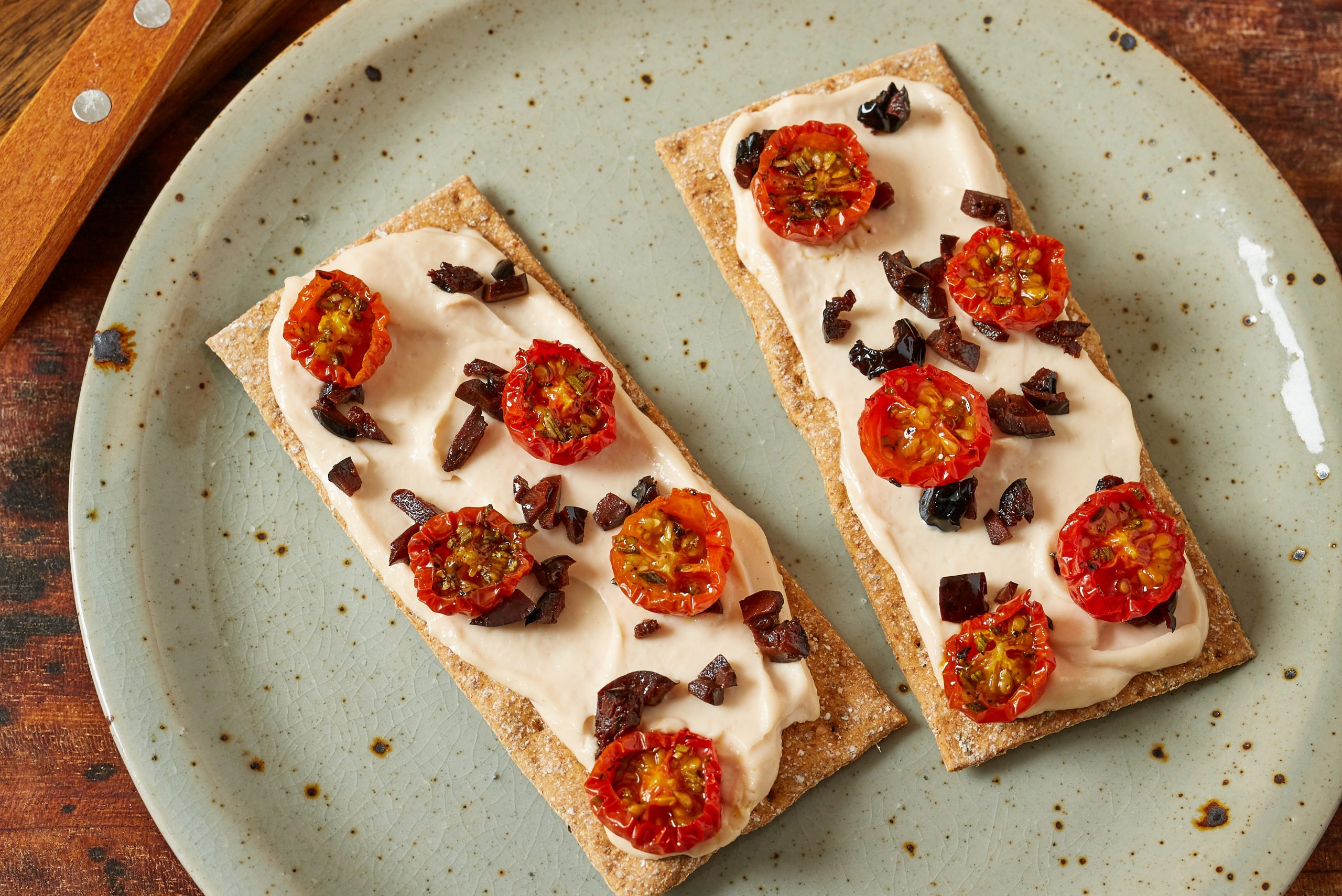 Homemade Taramasalata Tomato And Black Olive Crispbreads Peter S Yard